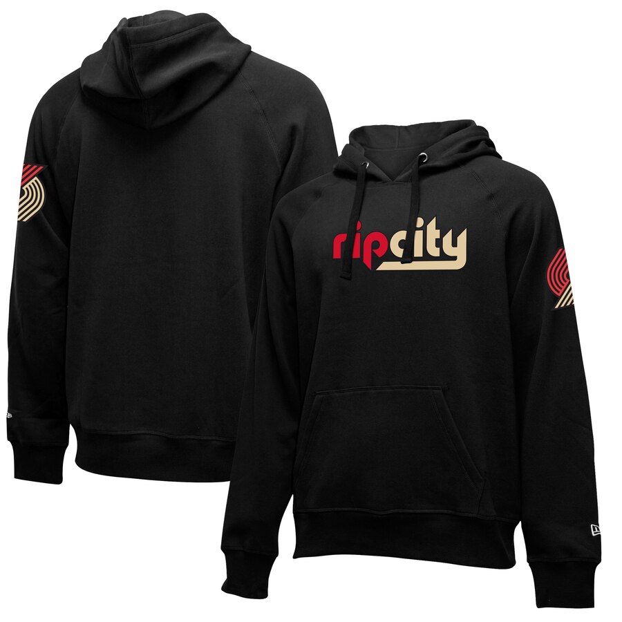 NBA Portland Trail Blazers New Era 201920 City Edition Pullover Hoodie Black